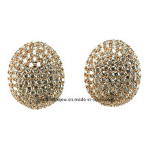 New Design and Factory New Round Full Rhinestones Ear Stud Big Earring (E6321)